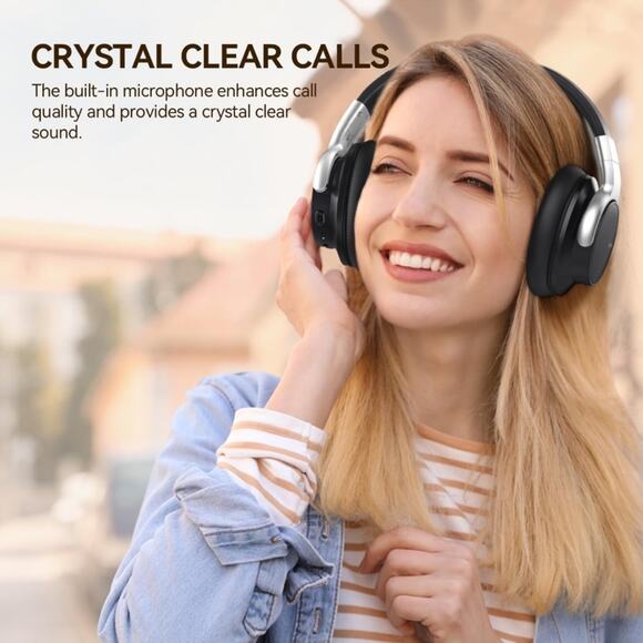 NIB New in Box Ausdom Wireless Noise Cancelling Headphones - Picture 7 of 12